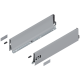 Laterală TANDEMBOX, Înălţime K (115.6 mm), NL=500 mm, dreapta+stânga, pentru TANDEMBOX antaro , R9006 gri aluminiu