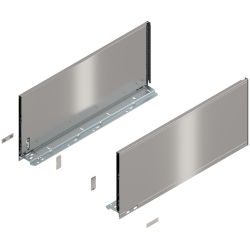 Laterală de sertar LEGRABOX, Înălţime F (241 mm), NL=550 mm, dreapta+stânga, pentru LEGRABOX pure, inox periat-lăcuit