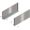 Laterală de sertar LEGRABOX, Înălţime F (241 mm), NL=550 mm, dreapta+stânga, pentru LEGRABOX pure, inox periat-lăcuit