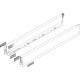 Laterală de sertar MERIVOBOX, Înălţime N (68.5 mm), NL=550 mm, dreapta+stânga, alb-mătase mat