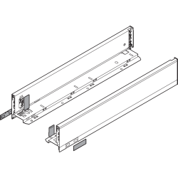 Laterală de sertar LEGRABOX, Înălţime M (90.5 mm), NL=600 mm, dreapta+stânga, pentru LEGRABOX pure, alb-mătase mat