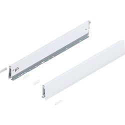 Laterală de sertar MERIVOBOX, Înălţime M (91 mm), NL=600 mm, dreapta+stânga, alb-mătase mat
