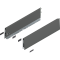 Laterală de sertar MERIVOBOX, Înălţime K (129 mm), NL=500 mm, dreapta+stânga, gri-orion mat