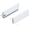 Laterală de sertar MERIVOBOX, Înălţime K (129 mm), NL=400 mm, dreapta+stânga, alb-mătase mat