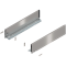 Laterală de sertar LEGRABOX, Înălţime K (128.5 mm), NL=550 mm, dreapta+stânga, pentru LEGRABOX pure, inox periat-lăcuit