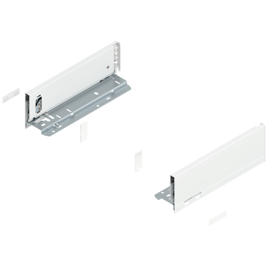 Laterală LEGRABOX, Înălţime M (90.5 mm), NL=270 mm, dreapta+stânga, pentru LEGRABOX pure, alb-mătase mat