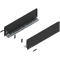 Laterală de sertar LEGRABOX, Înălţime K (128.5 mm), NL=500 mm, dreapta+stânga, pentru LEGRABOX pure, negru-carbon mat