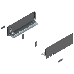 Laterală de sertar LEGRABOX, Înălţime M (90.5 mm), NL=300 mm, dreapta+stânga, pentru LEGRABOX pure, gri-orion mat