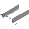 Laterală de sertar MERIVOBOX, Înălţime M (91 mm), NL=450 mm, dreapta+stânga, gri indiu mat