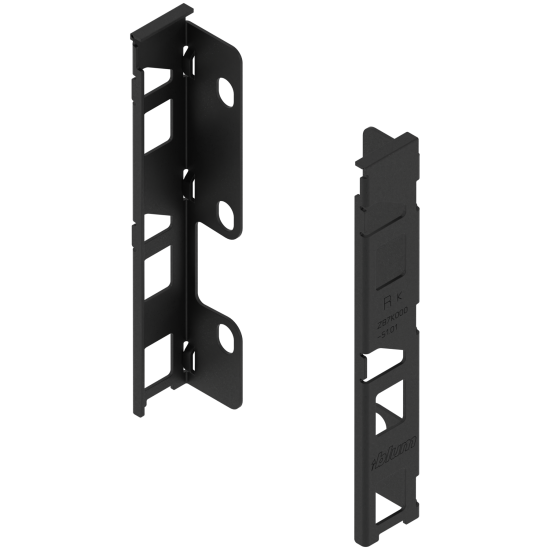 LEGRABOX Suporturi pentru spate de lemn, Înălţime K (144 mm), dreapta+stânga, negru-carbon mat