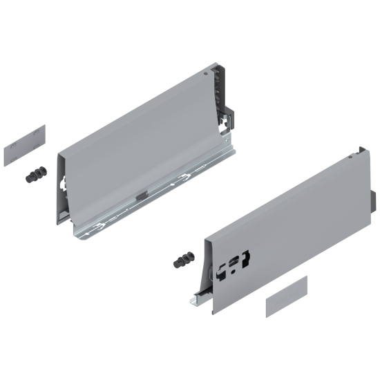 Laterală TANDEMBOX, Înălţime K (115.6 mm), NL=300 mm, dreapta+stânga, pentru TANDEMBOX antaro , R9006 gri aluminiu