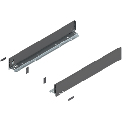 Laterală de sertar LEGRABOX, Înălţime M (90.5 mm), NL=600 mm, dreapta+stânga, pentru LEGRABOX pure, gri-orion mat