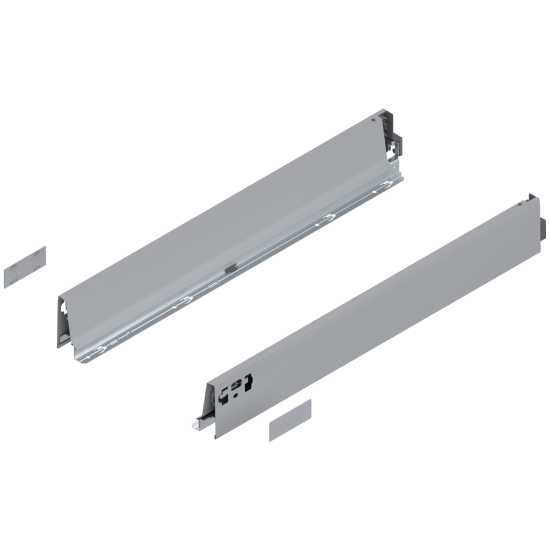 Laterală TANDEMBOX, Înălţime M (83.6 mm), NL=600 mm, dreapta+stânga, pentru TANDEMBOX antaro , R9006 gri aluminiu