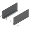 Laterală de sertar LEGRABOX, Înălţime F (241 mm), NL=550 mm, dreapta+stânga, pentru LEGRABOX pure, gri-orion mat