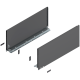 Laterală de sertar LEGRABOX, Înălţime F (241 mm), NL=550 mm, dreapta+stânga, pentru LEGRABOX pure, gri-orion mat