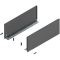 Laterală de sertar LEGRABOX, Înălţime F (241 mm), NL=600 mm, dreapta+stânga, pentru LEGRABOX pure, gri-orion mat
