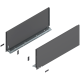 Laterală de sertar LEGRABOX, Înălţime F (241 mm), NL=600 mm, dreapta+stânga, pentru LEGRABOX pure, gri-orion mat