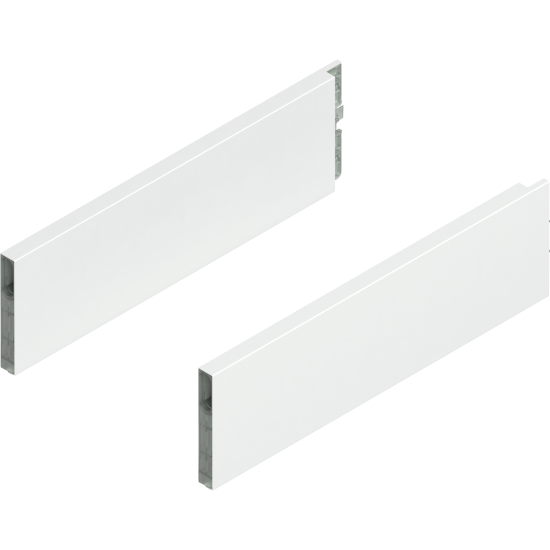 MERIVOBOX BOXCAP, NL=350 mm, Înălţime E, dreapta+stânga, alb-mătase mat