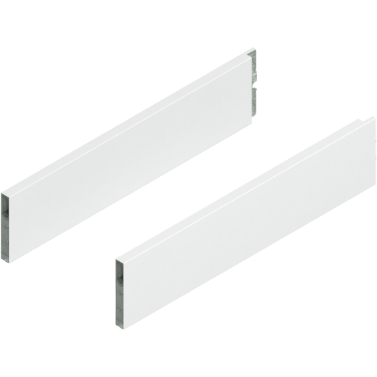 MERIVOBOX BOXCAP, NL=450 mm, Înălţime E, dreapta+stânga, alb-mătase mat