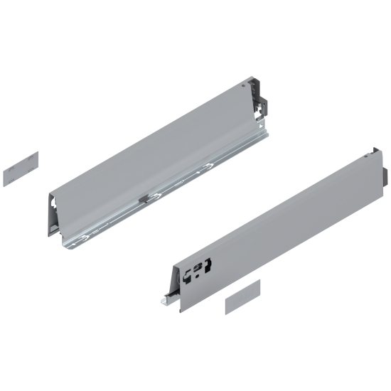 Laterală TANDEMBOX, Înălţime M (83.6 mm), NL=450 mm, dreapta+stânga, pentru TANDEMBOX antaro , R9006 gri aluminiu
