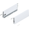 Laterală de sertar MERIVOBOX, Înălţime K (129 mm), NL=350 mm, dreapta+stânga, alb-mătase mat