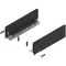 Laterală de sertar LEGRABOX, Înălţime K (128.5 mm), NL=400 mm, dreapta+stânga, pentru LEGRABOX pure, negru-carbon mat
