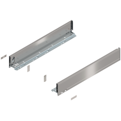 Laterală LEGRABOX, Înălţime M (90.5 mm), NL=550 mm, dreapta+stânga, pentru LEGRABOX pure, inox periat-lăcuit