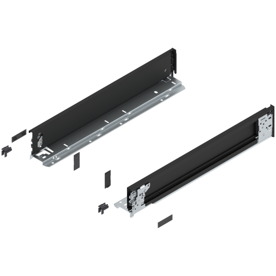 Laterală LEGRABOX (interior), Înălţime M (90.5 mm), NL=500 mm, dreapta+stânga, pentru LEGRABOX pure, negru-carbon mat