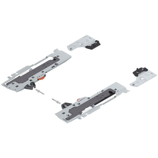 set (Unitate TIP-ON BLUMOTION + Declanşator + Adaptor), pentru TANDEMBOX, Tip L5, NL=350-650 mm, Greutate totală a extragerii=30-65 kg, dreapta+stânga, negru