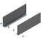 Laterală de sertar LEGRABOX, Înălţime F (241 mm), NL=650 mm, dreapta+stânga, pentru LEGRABOX pure, gri-orion mat
