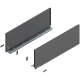 Laterală de sertar LEGRABOX, Înălţime F (241 mm), NL=650 mm, dreapta+stânga, pentru LEGRABOX pure, gri-orion mat