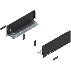 Laterală LEGRABOX, Înălţime M (90.5 mm), NL=270 mm, dreapta+stânga, pentru LEGRABOX pure, negru-carbon mat