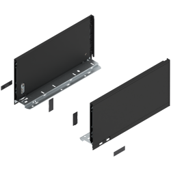 Laterală de sertar LEGRABOX, Înălţime C (177 mm), NL=350 mm, dreapta+stânga, pentru LEGRABOX pure, negru-carbon mat