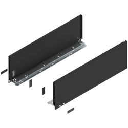 Laterală de sertar LEGRABOX, Înălţime C (177 mm), NL=550 mm, dreapta+stânga, pentru LEGRABOX pure, negru-carbon mat