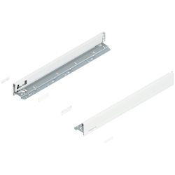 Laterală de sertar LEGRABOX, Înălţime N (66.5 mm), NL=550 mm, dreapta+stânga, pentru LEGRABOX pure, alb-mătase mat