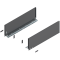 Laterală de sertar LEGRABOX, Înălţime C (177 mm), NL=550 mm, dreapta+stânga, pentru LEGRABOX pure, gri-orion mat