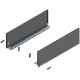 Laterală de sertar LEGRABOX, Înălţime C (177 mm), NL=550 mm, dreapta+stânga, pentru LEGRABOX pure, gri-orion mat