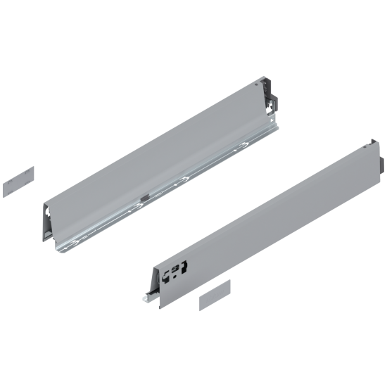 Laterală TANDEMBOX, Înălţime M (83.6 mm), NL=550 mm, dreapta+stânga, pentru TANDEMBOX antaro , R9006 gri aluminiu