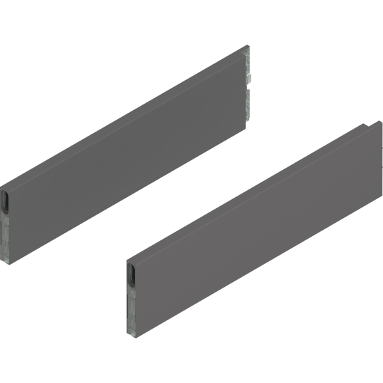 MERIVOBOX BOXCAP, NL=400 mm, Înălţime E, dreapta+stânga, gri-orion mat