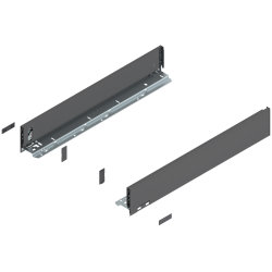 Laterală de sertar LEGRABOX, Înălţime M (90.5 mm), NL=550 mm, dreapta+stânga, pentru LEGRABOX pure, gri-orion mat