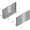 Laterală de sertar LEGRABOX, Înălţime F (241 mm), NL=400 mm, dreapta+stânga, pentru LEGRABOX pure, inox periat-lăcuit