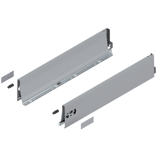 Laterală TANDEMBOX, Înălţime K (115.6 mm), NL=550 mm, dreapta+stânga, pentru TANDEMBOX antaro , R9006 gri aluminiu