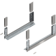 Laterală de sertar LEGRABOX free, Înălţime C (177 mm), NL=550 mm, dreapta+stânga, pentru LEGRABOX free, inox periat-lăcuit