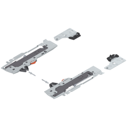 set (Unitate TIP-ON BLUMOTION + Declanşator + Adaptor), pentru TANDEMBOX, Tip L1, NL=350-600 mm, Greutate totală a extragerii=0-20 kg, dreapta+stânga, R7035 gri deschis