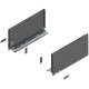 Laterală de sertar LEGRABOX, Înălţime C (177 mm), NL=350 mm, dreapta+stânga, pentru LEGRABOX pure, gri-orion mat