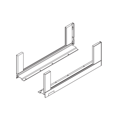 Laterală de sertar LEGRABOX free, Înălţime C (177 mm), NL=450 mm, dreapta+stânga, pentru LEGRABOX free, alb-mătase mat