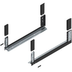 Laterală de sertar LEGRABOX free, Înălţime C (177 mm), NL=650 mm, dreapta+stânga, pentru LEGRABOX free, negru-carbon mat