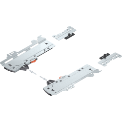 set (Unitate TIP-ON BLUMOTION + Declanşator + Adaptor), pentru MERIVOBOX, Tip L5, NL=450-600 mm, Greutate totală a extragerii=35-70 kg, dreapta+stânga, negru