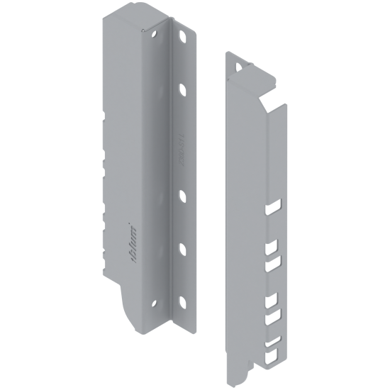TANDEMBOX Suporturi pentru spate de lemn, Înălţime D (224 mm), pentru Extragere interioară, dreapta+stânga, R9006 gri aluminiu