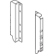 TANDEMBOX Suporturi pentru spate de lemn, Înălţime D (224 mm), pentru Extragere interioară, dreapta+stânga, R9006 gri aluminiu
